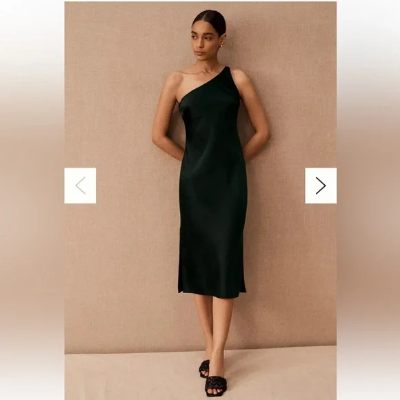 BHLDN Audrie Midi Satin Dress - Picture 3 of 6